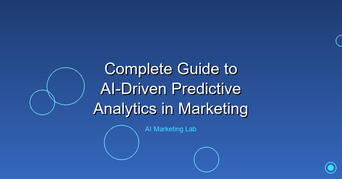 Mastering AI-Driven Predictive Analytics for Marketing Success