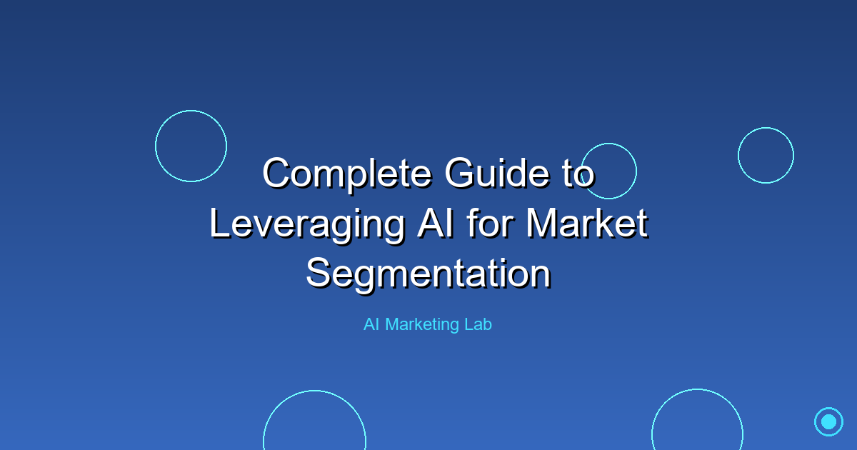 Ultimate Guide to Mastering AI for Effective Market Segmentation
