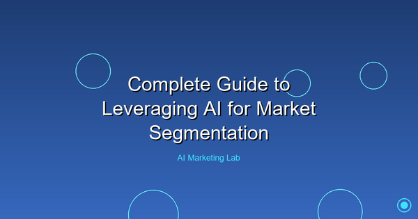 Ultimate Guide to Mastering AI for Effective Market Segmentation